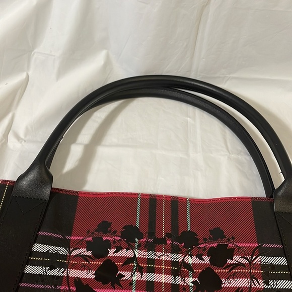 Victoria Secret plaid and botanical hand bag - Picture 5 of 13